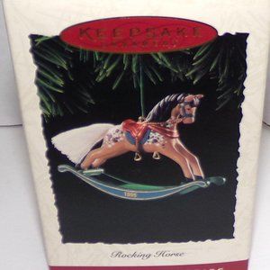 HALLMARK KEEPSAKE ORNAMENT "ROCKING HORSE" VERY NICE HOLIDAY TREASURE!